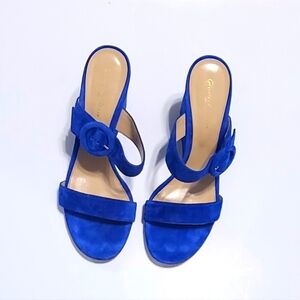 Gianvito Rossi Vibrant Blue Sandals Euc